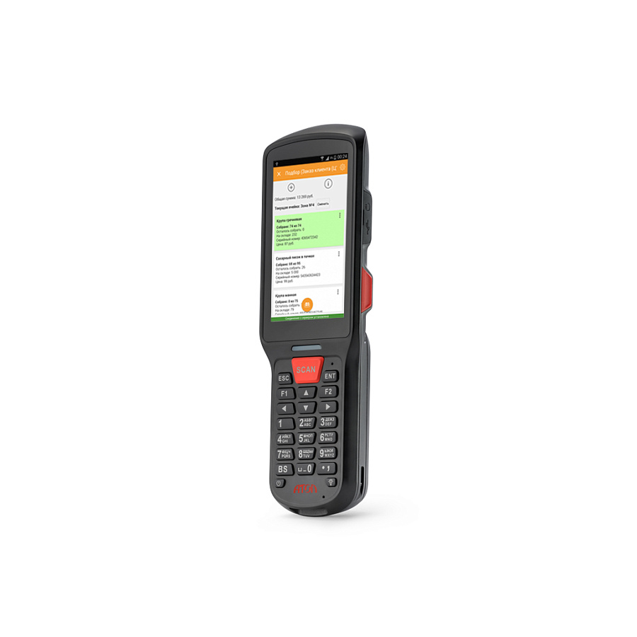 Мобильный терминал АТОЛ SMART.Lite (Android 7.0, 3G, 2D Imager SE4710, 4”, Camera, 2Гбх16Гб, Wi-Fi b/g/n, 5200 mAh, Bluetooth, БП)